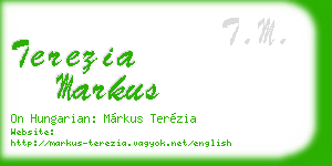 terezia markus business card