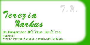 terezia markus business card